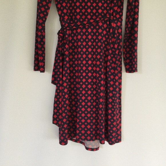 Hobbs Deliah Geo Print Wrap Dress Size 6 Women Long Sleeve Viscose Blend - Picture 7 of 15